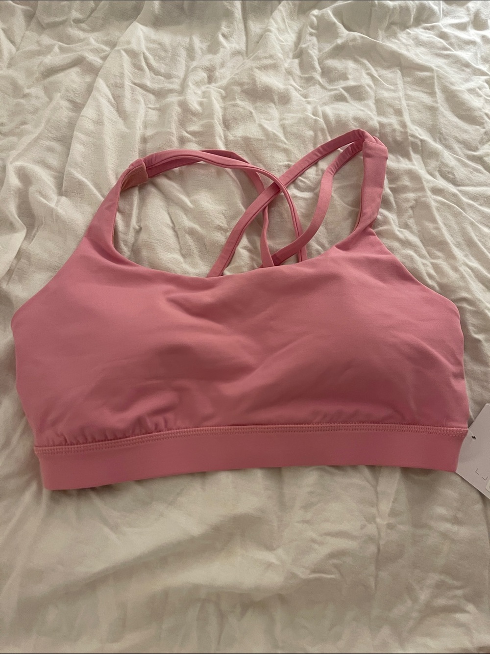lululemon Energy Bra Pink Crisscross Sports Bra